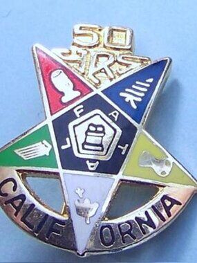 Fraternal Order of the Eagles ,Califronia FOE , 50th year Pin